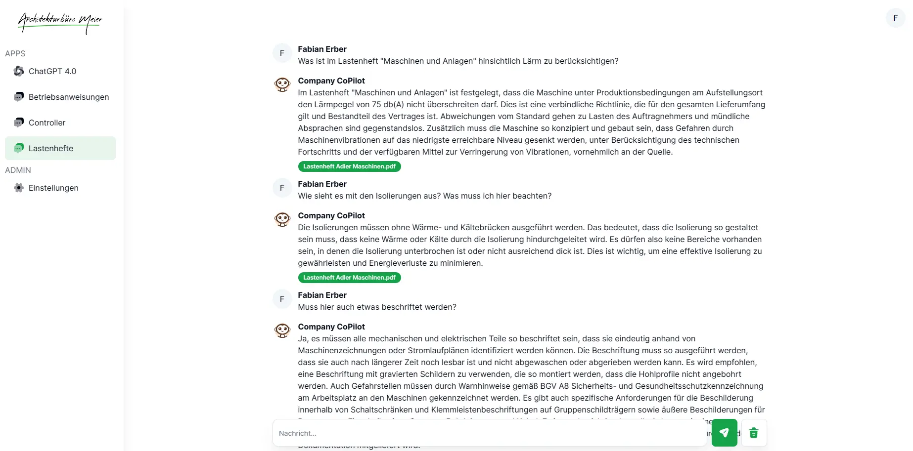 Private GPT Anwendungsbeispiel für Unternehmen